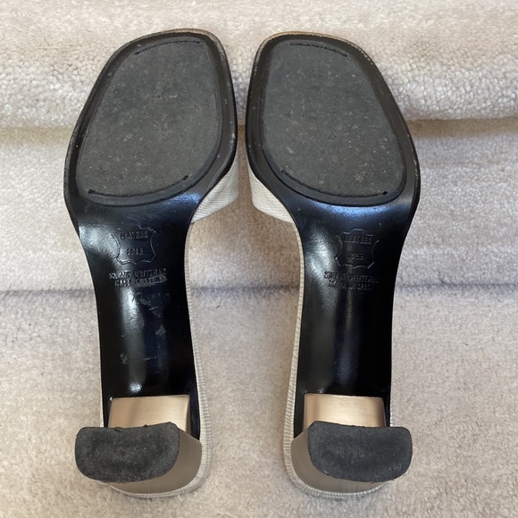 stuart weitzman snake embossed leather slides / mules - Picture 6 of 14